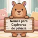 Nomes para Capivaras de Pelúcia