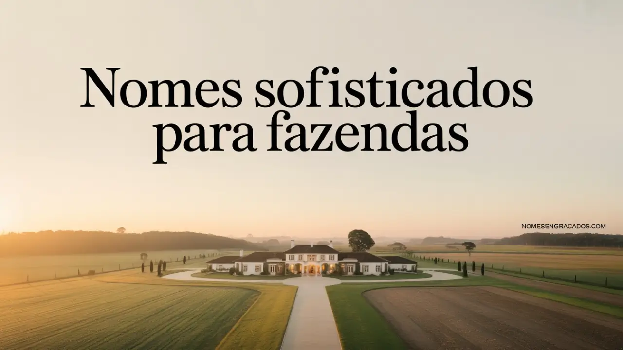 Nomes Sofisticados para Fazendas